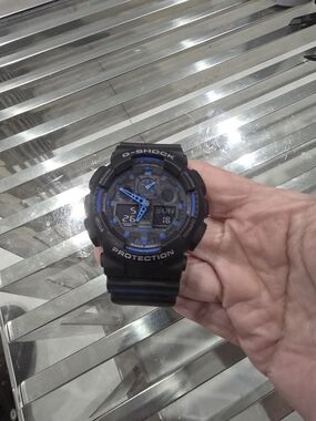 G-Shock Black and Blue Rugged Digital-Analog Watch